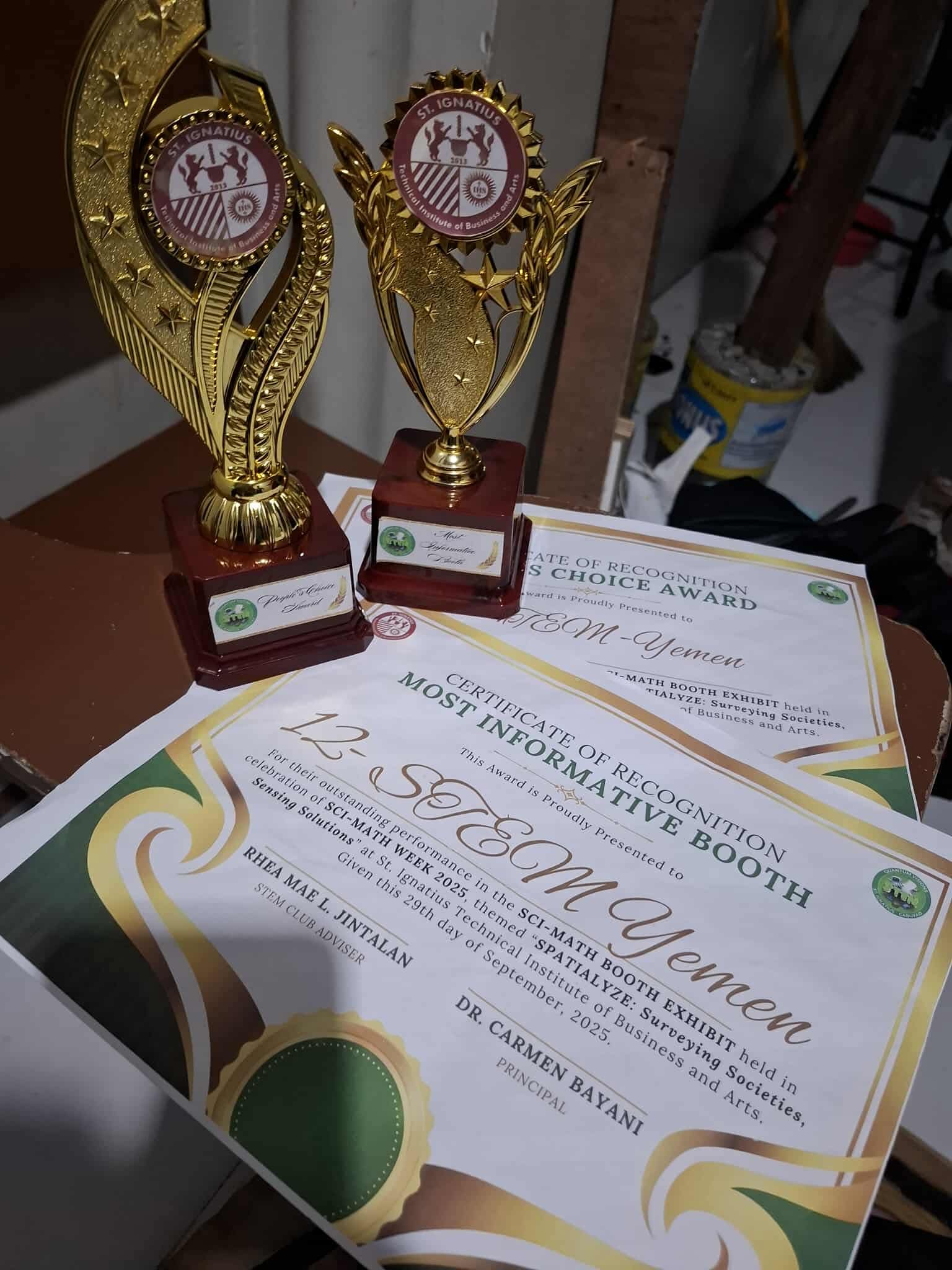 Sci-Math Booth Exhibit certification earned by Micaela B. Escalante
