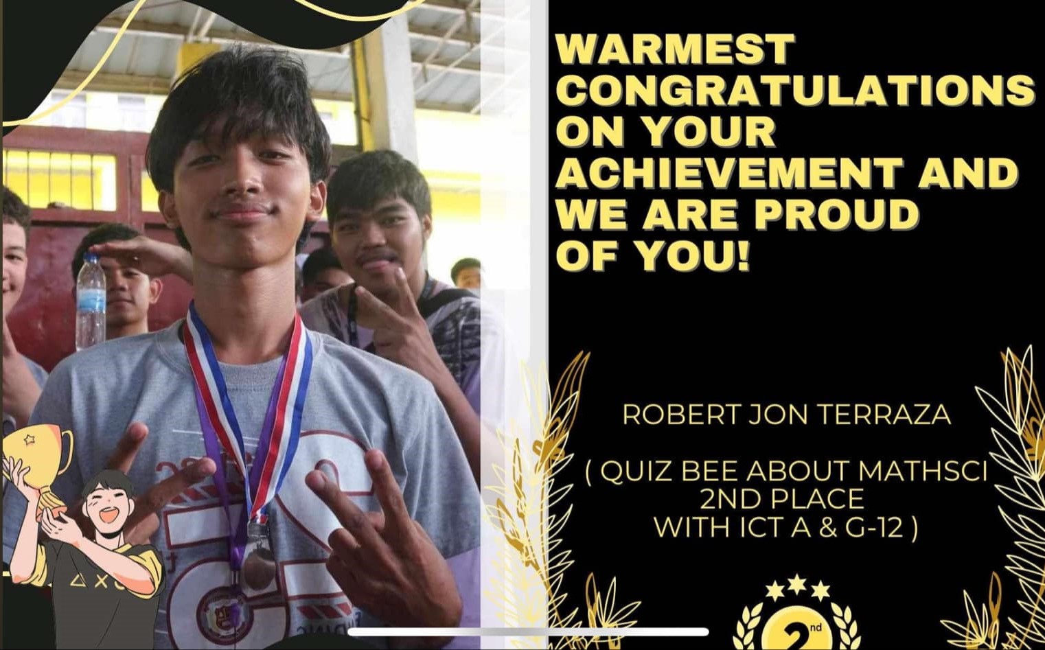 Achievement image for Member 3, quiz bee
